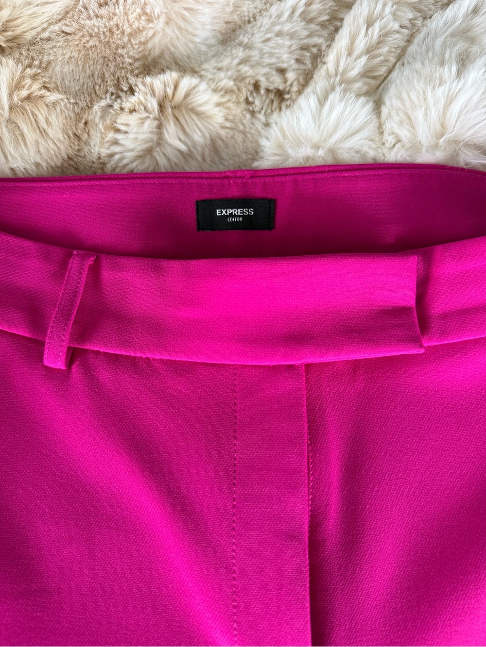 Express Editor Bright Hot Pink Pencil Skirt